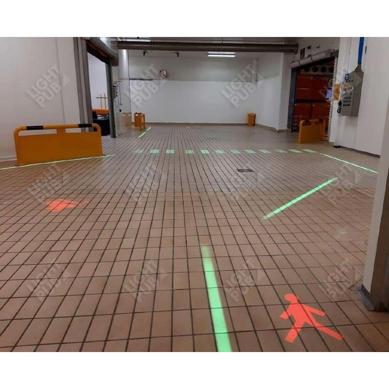 Projecteur ligne lumineuse verte 50 Watts pour création de couloir