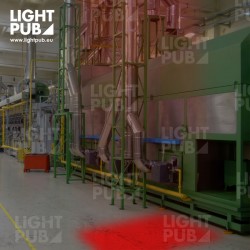 Projecteur carré rouge lumineux au sol industrie prévention des dangers
