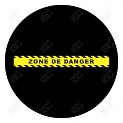 Visuel pour projection bande lumineuse zebras Zone de danger