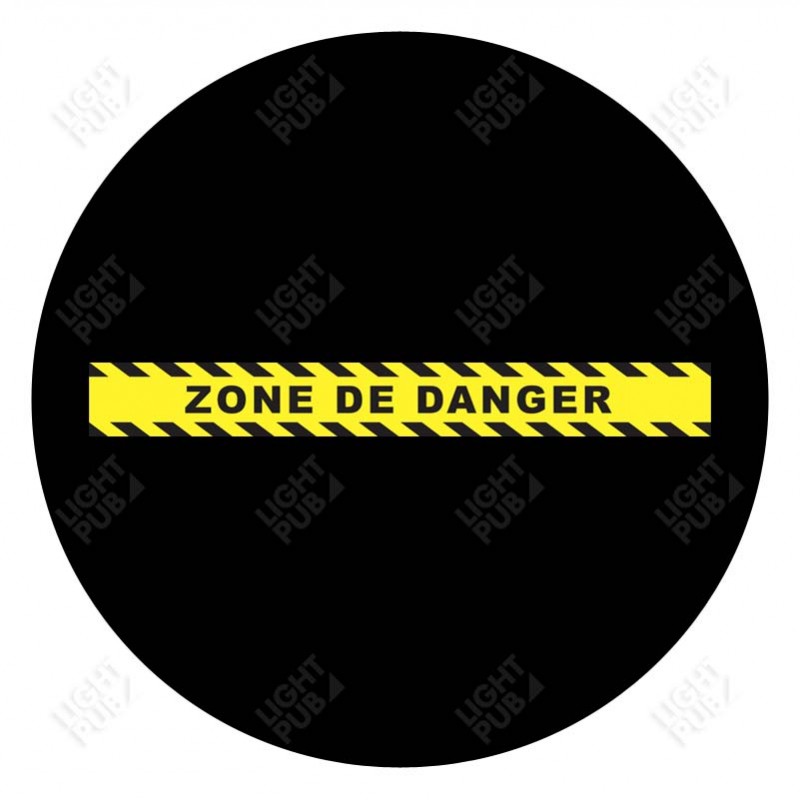 Visuel pour projection bande lumineuse zebras Zone de danger