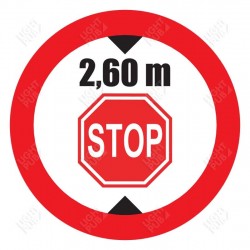 Projection panneau stop hauteur limitée