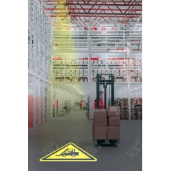 Projection panneau lumineux de sécurité en industrie