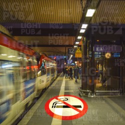 Panneau lumineux interdit de fumer pour transport public