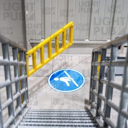 Signalétique lumineuse risque chute escalier