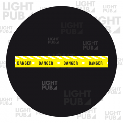 Visuel pour projection bande lumineuse jaune danger