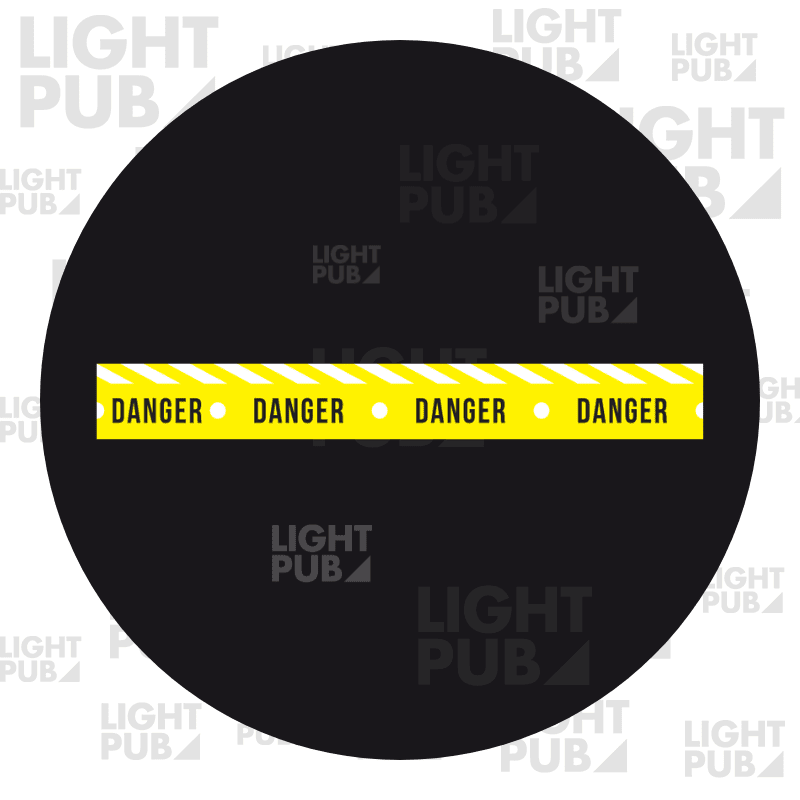 Visuel pour projection bande lumineuse jaune danger