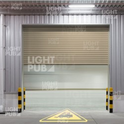Signalétique lumineuse porte automatique entrepôt frigorifique