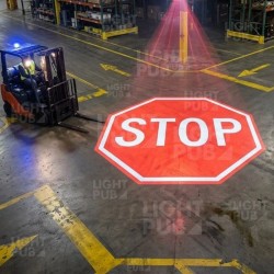 Projecteur de panneau STOP lumineux pour chariots élévateurs et zones de circulation