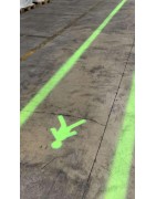 Projecteurs ligne lumineuse pour remplacer les marquages peints ou adhésifs au sol.